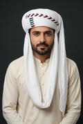 White Balochi Dastar | Traditional Pagri / Pag Turban