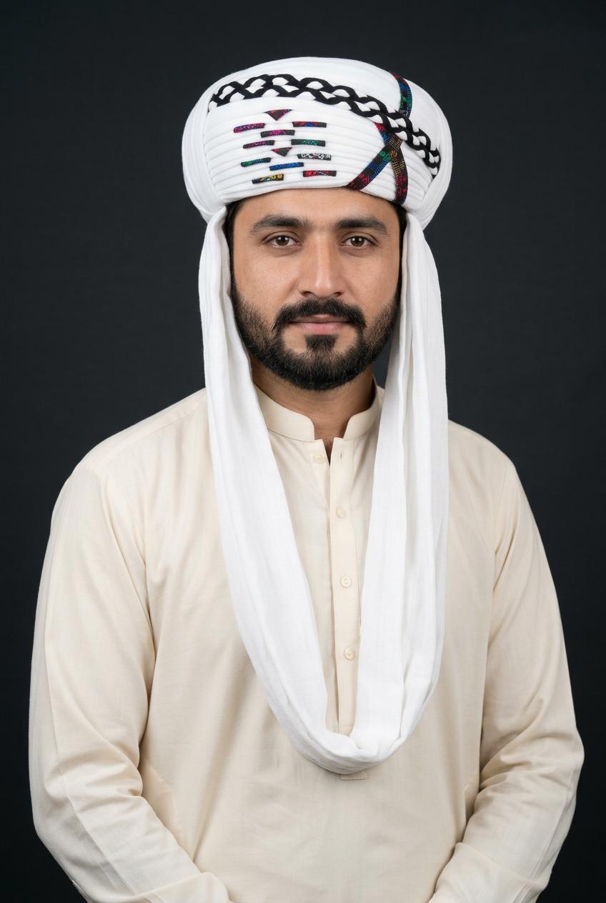 White Balochi Dastar | Traditional Pagri / Pag Turban